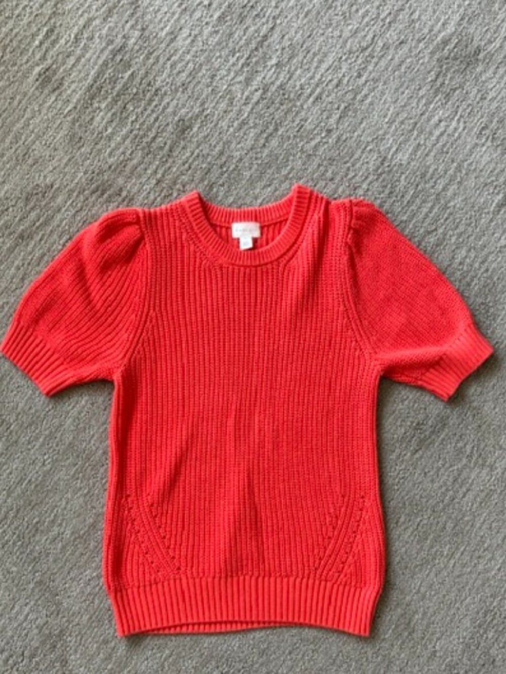 Caslon Women's Cable Stitch Short Sleeve Sweater in Perfect Condition